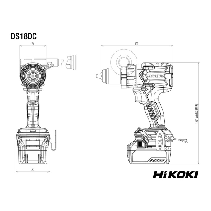 HiKOKI Akku-Bohrschrauber DS18DC (4,0 Ah) (HSC II)