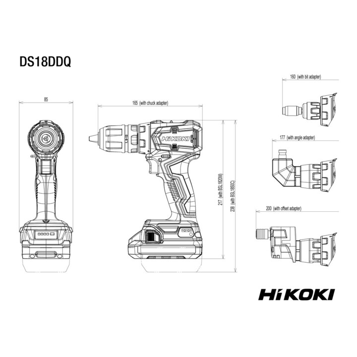 HiKOKI Akku-Bohrschrauber Quick DS18DDQ (2,0 Ah) (HSC II)