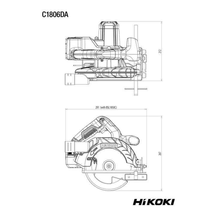 HiKOKI Akku-Handkreissäge 18V C1806DA (Basic) (HSC IV)