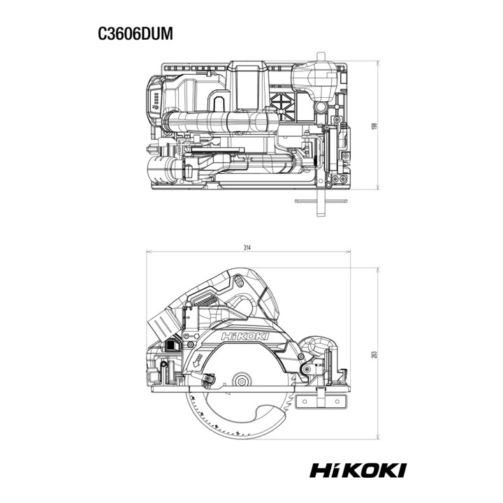 HiKOKI Akku-Handkreissäge C3606DUM (Basic) (HSC IV)