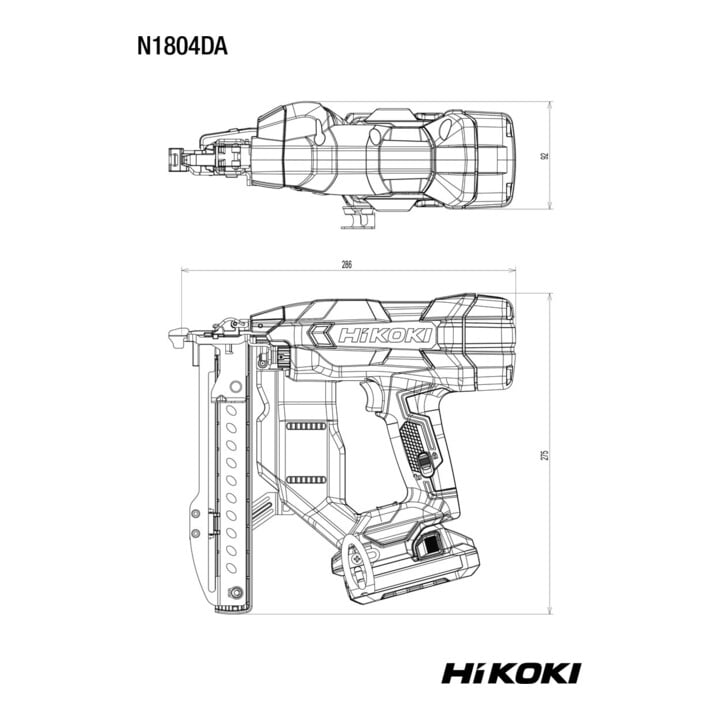 HiKOKI Akku-Klammergerät N1804DAW4Z 18V 40mm schmale Krone