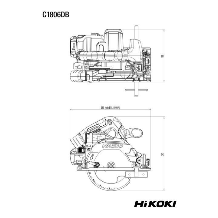 HiKOKI Akku-Kreissäge C1806DB (Basic) (HSC IV)