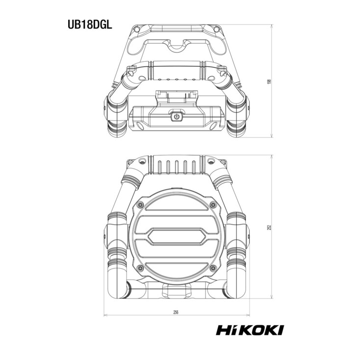 HiKOKI Akku-LED Baustellenstrahler 14,4V/18V UB18DGL (Basic)