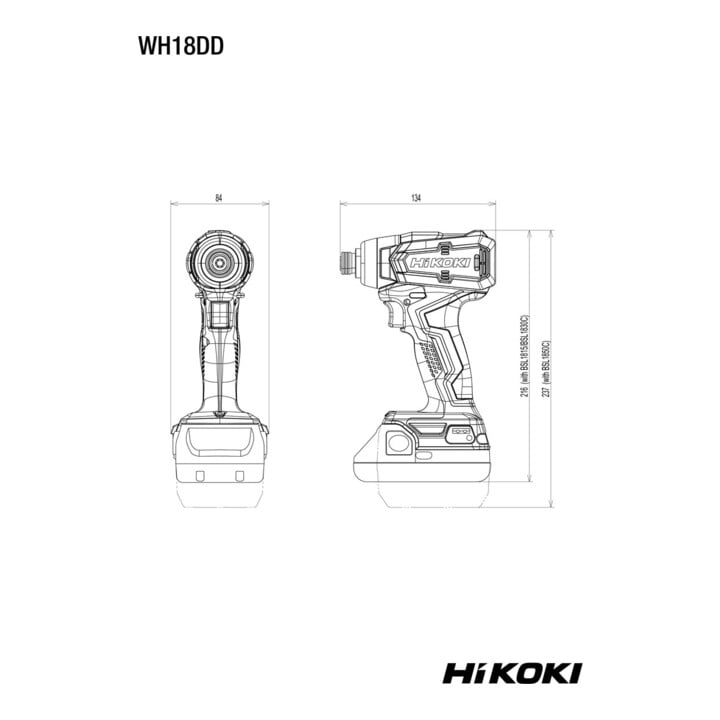 HiKOKI Akku-Schlagschrauber (1/4") 18V WH18DD (Basic) (HSC II)
