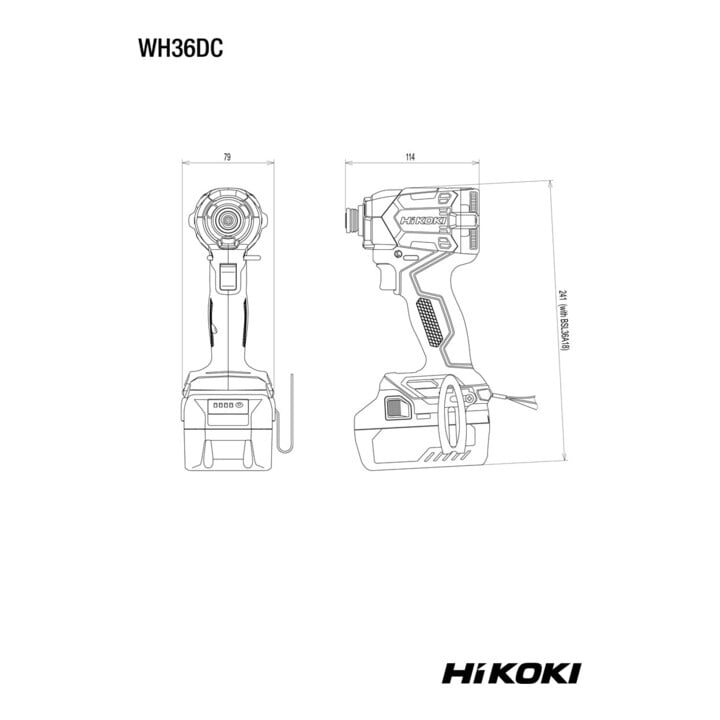 HiKOKI Akku-Schlagschrauber (1/4") 36V WH36DC (Basic) (HSC II)