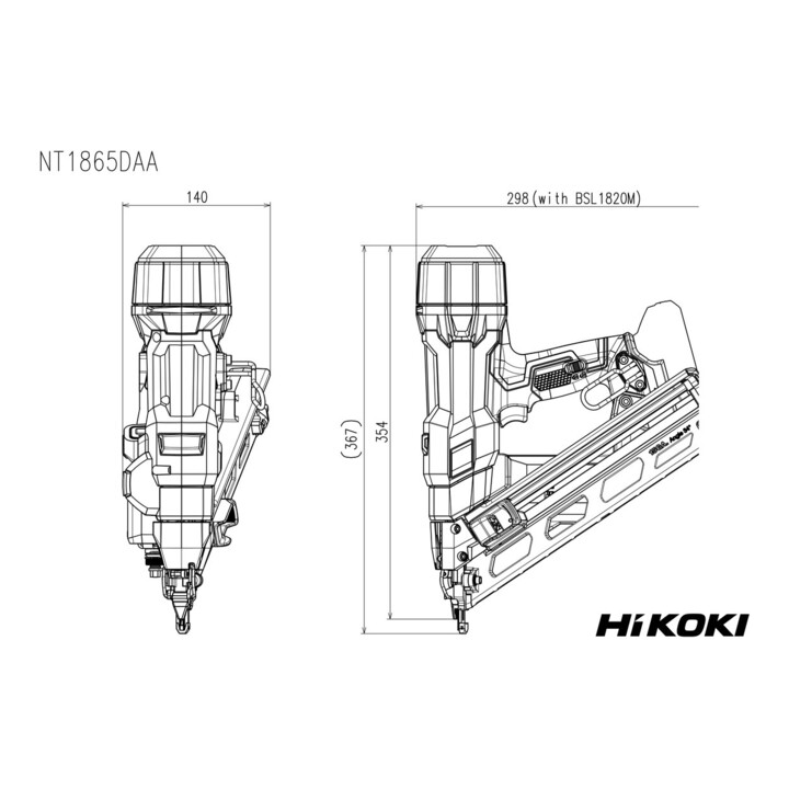 HiKOKI Akku-Stiftnagler 18 V NT1865DAAW9Z, brushless