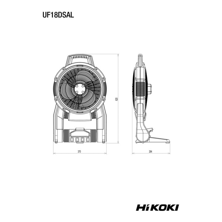 HiKOKI Akku-Ventilator UF18DSAL (Basic)