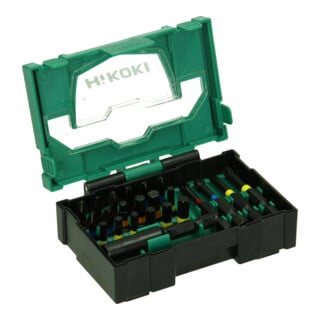 HiKOKI Bit-Box 1/4", 23-teilig, 25mm, schlagfest, inkl. magnetischem Bithalter, Größe I
