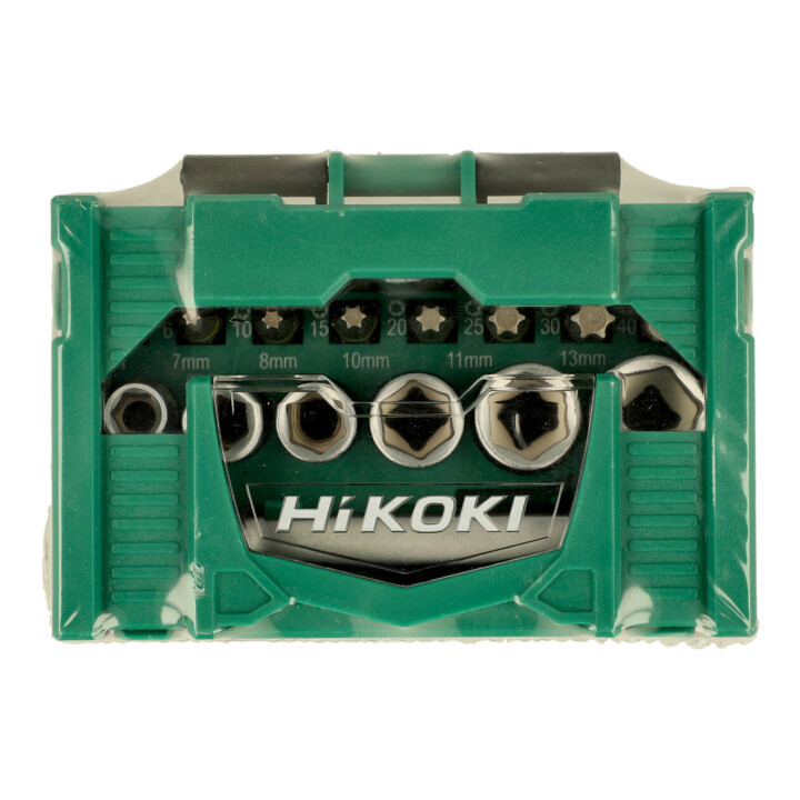 HiKOKI Bit-box 1/4", 24-delig, 25mm, incl. ratel, maat I