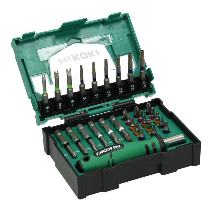 HiKOKI Bit-Box 1/4" 31-dlg. met handgreep maat II