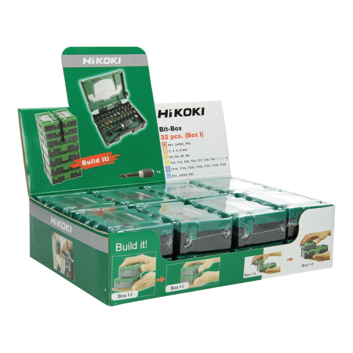 HiKOKI Bit-Box 1/4", 32-teilig, 25mm, inkl. magnetischem Bithalter, Größe I