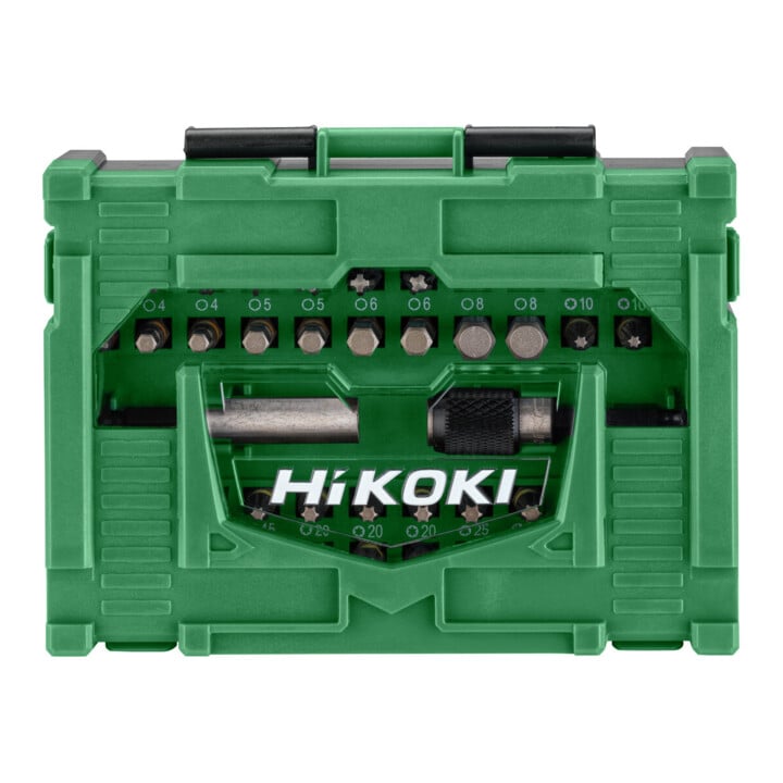 HiKOKI Bit-Box 1/4", 60-teilig, 25mm, inkl. magnetischem Bithalter und magnetischem Bithalter mit Schnellwechselsystem