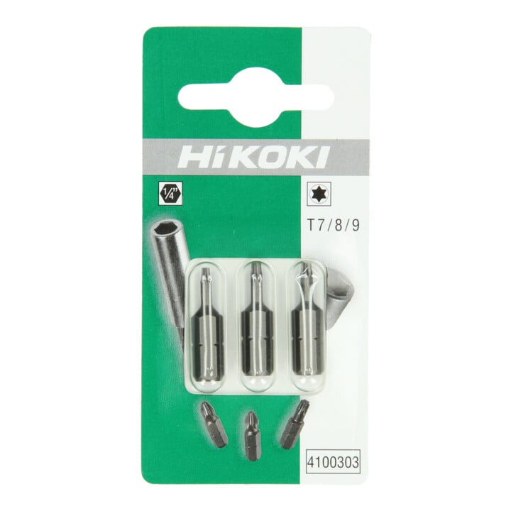 HiKOKI Bit Set 1/4" T7 T8 T9 25 mm 3-delig