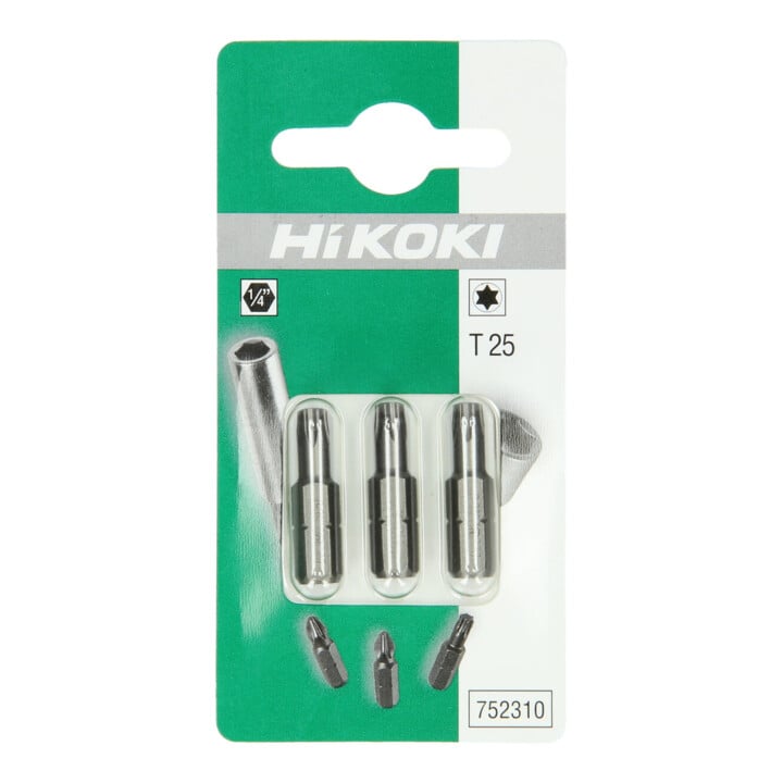 HiKOKI Bits 1/4" T25 25mm 3-delig Set