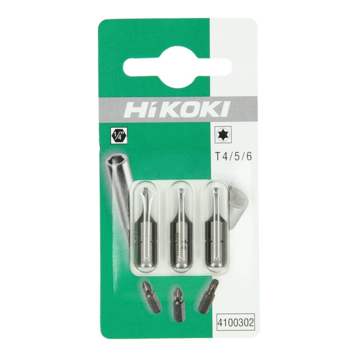 HiKOKI Bits 1/4" T4 T5 T6 25mm Set 3-teilig