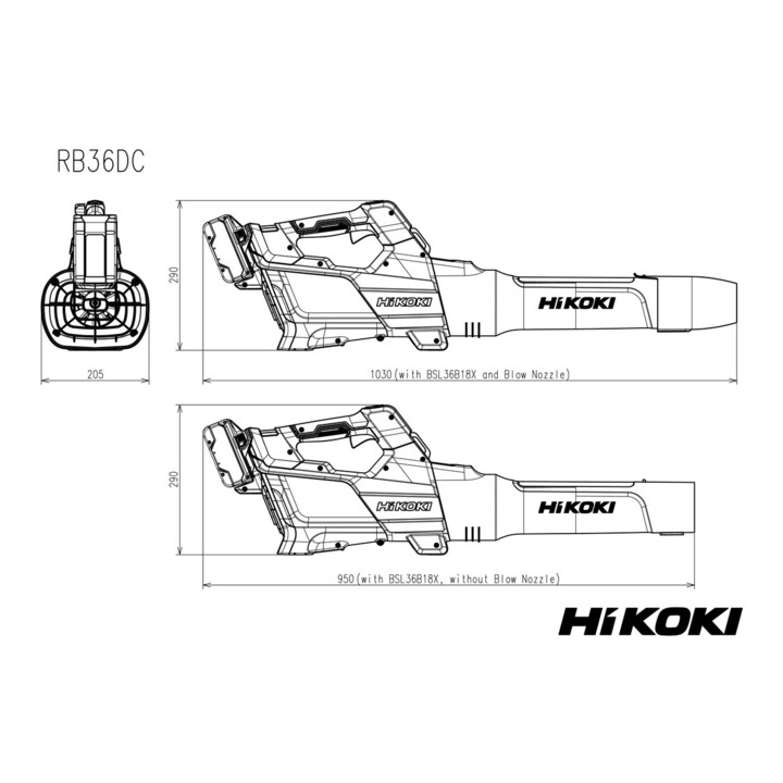 HiKOKI Blazer RB36DCW4Z 36V geluidsarm