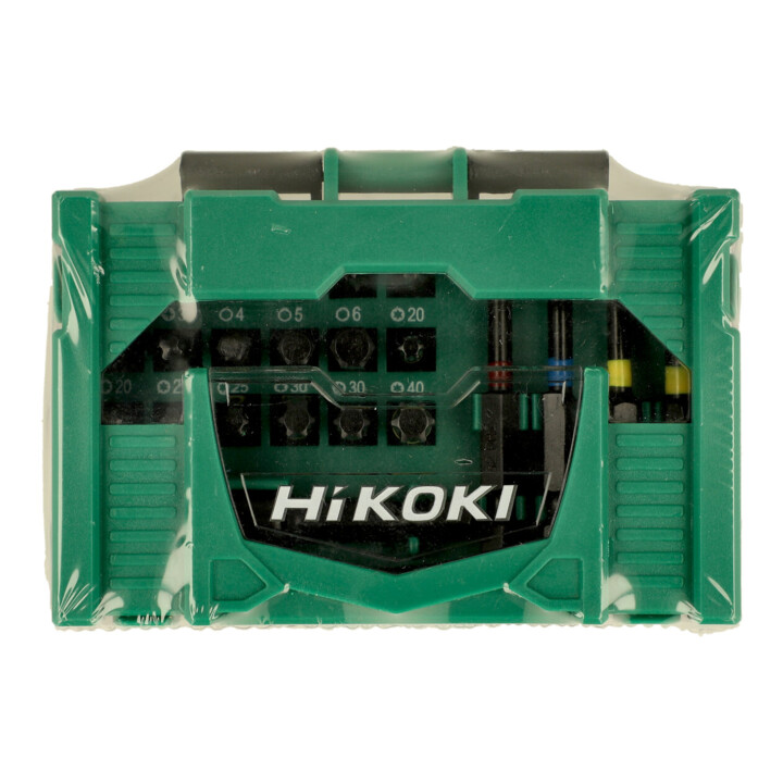 HiKOKI Boîte d'embouts 1/4", 23 pièces, 25 mm, incassable, avec porte-embouts magnétique, taille I