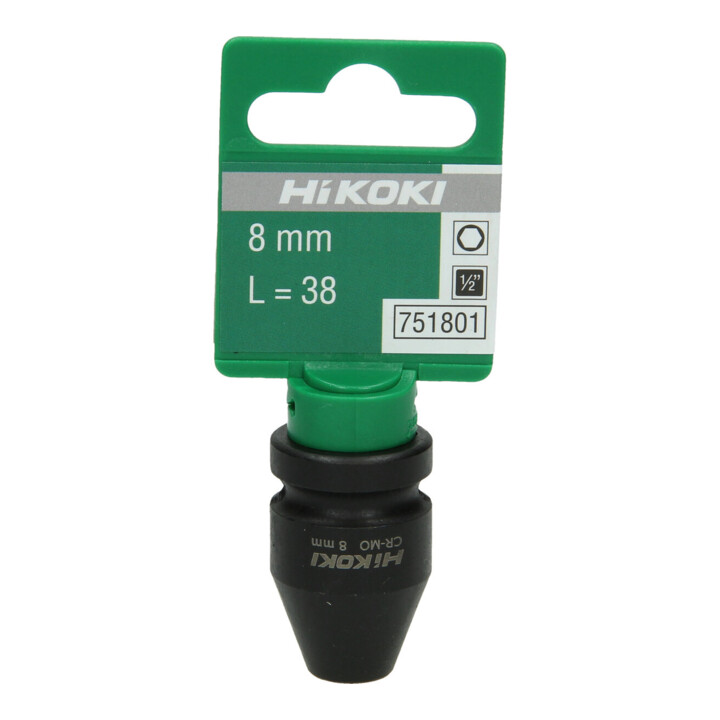 HiKOKI Clé à douille 1/2" 8 x 38 mm résistante aux chocs