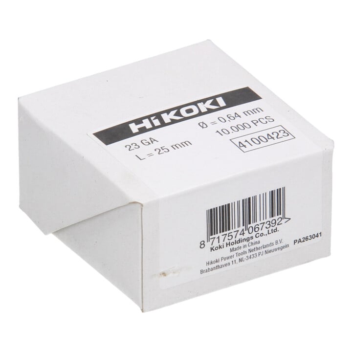 HiKOKI Clous à tête 23 Gauge 25 mm droits électrogalvanisés