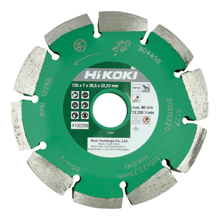 HiKOKI Diamantfrässcheibe 125 x 28,5 x 22,23 mm Universal laser