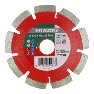 HiKOKI Disque de coupe diamant 115 x 10 x 22,23 mm Abrasif laser