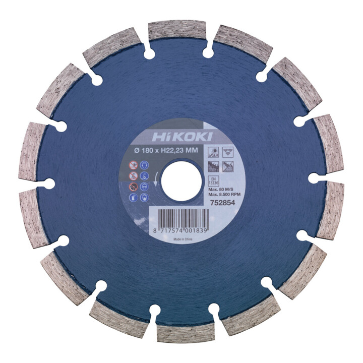 HiKOKI Disque diamanté 180x10,0x22,23 mm béton laser