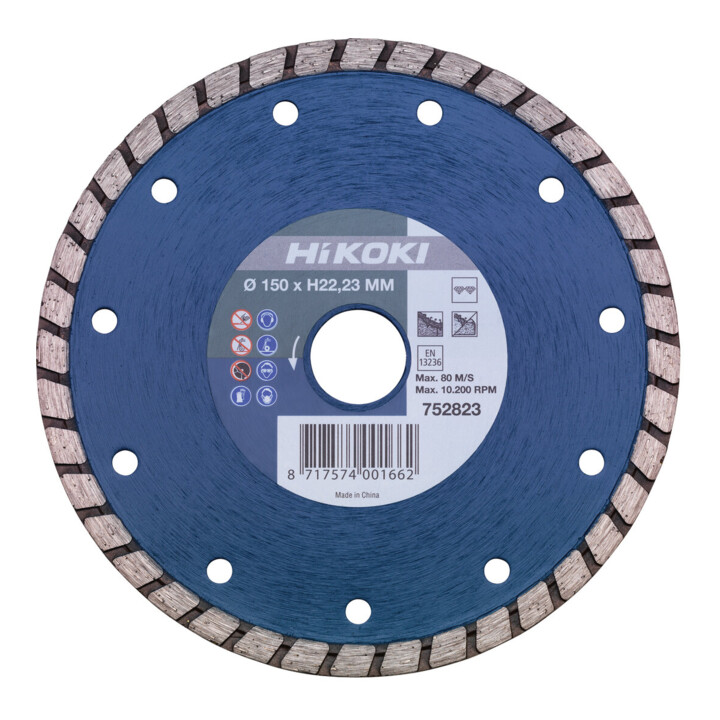 HiKOKI Disque diamanté de découpe 150 x 22,2 x 6 mm Turbo plat