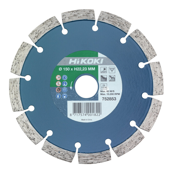 HiKOKI Disque diamanté de découpe 150x10,0x22,23 mm béton laser