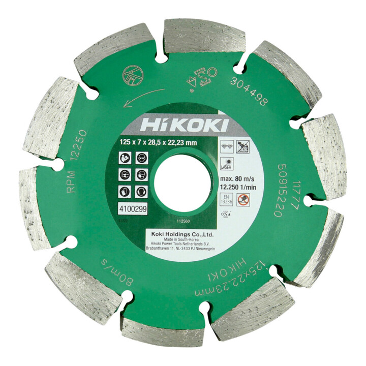 HiKOKI Disque diamanté de fraisage 125 x 28,5 x 22,23 mm Universal laser