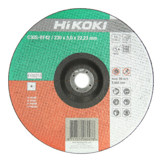 HiKOKI Doorslijpschijf 230 x 3 x 22,23 mm Steen F 41