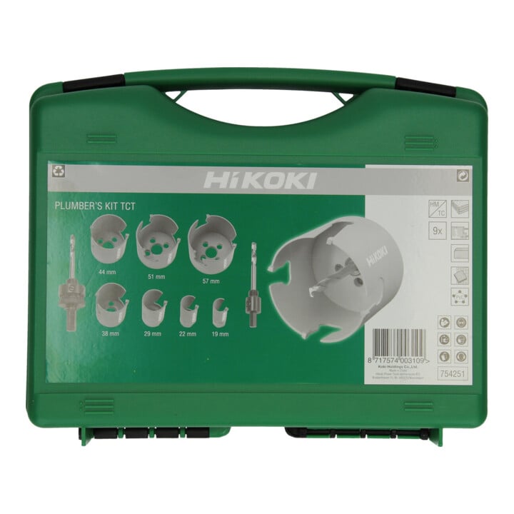 HiKOKI Ensemble de scies-cloches carbure 9 pièces pour sanitaire