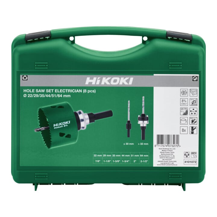 HiKOKI Ensemble de scies-cloches Électricien HSS-Co 9 pièces