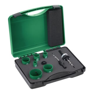 HiKOKI Ensemble de scies-cloches HSS-Co pour sanitaire, 9 pièces