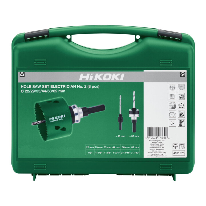 HiKOKI Gatzaagset Elektricien Nr. 2 HSS-Co 9-dlg.