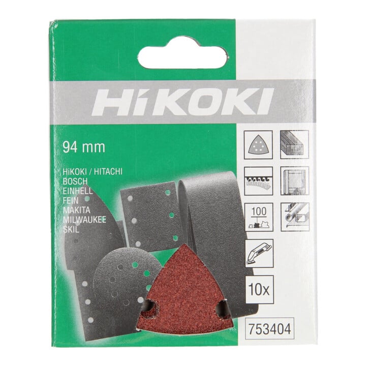 HiKOKI Haftschleifblätter 93mm P100 rot 10 Stück