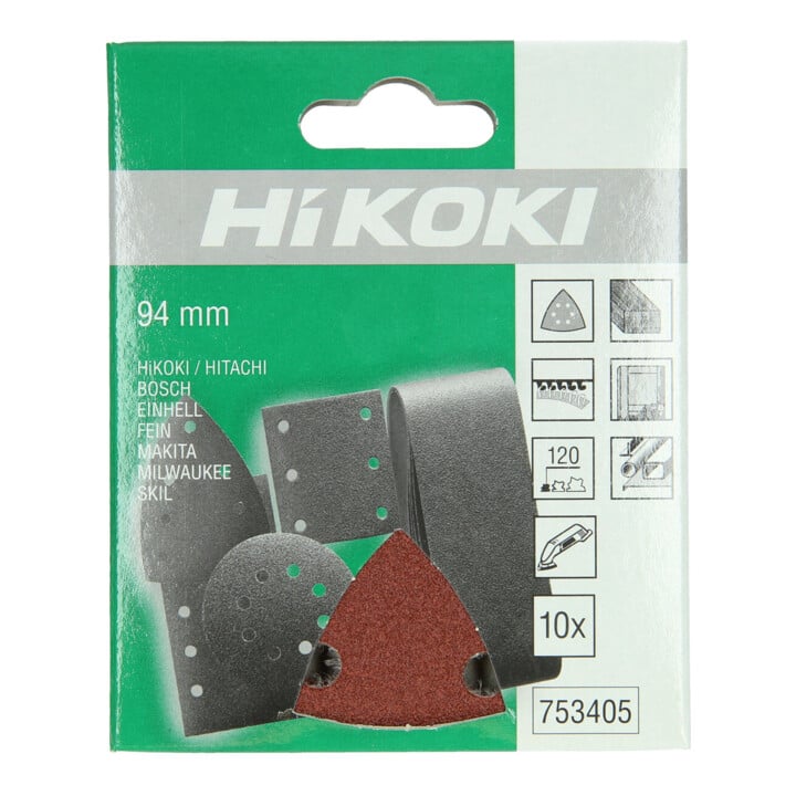 HiKOKI Haftschleifblätter 93mm P120 rot 10 Stück