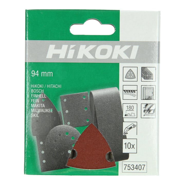 HiKOKI Haftschleifblätter 93mm P180 Rot 10 Stück
