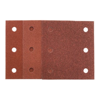 HiKOKI Haftschleifblätter Set 114 x 104mm P60 80 120 Rot 15-teilig