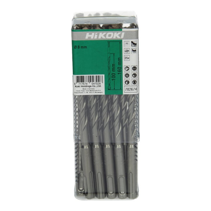 HiKOKI HM-boorhamer SDS-Plus 25 8 x 100/160 mm 2-snijders