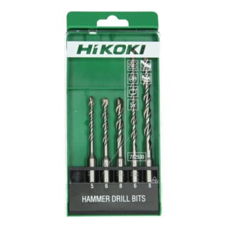 HiKOKI HM-hamerboorset SDS-Plus (5-delig) 5/6/8 x 110 mm 6/8 x 160 mm