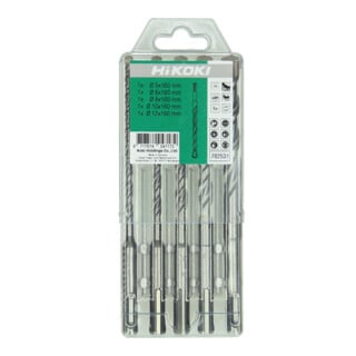 HiKOKI HM-Hammerbohrerset SDS-Plus 5-teilig 5/6/8/10/12 x 160 mm