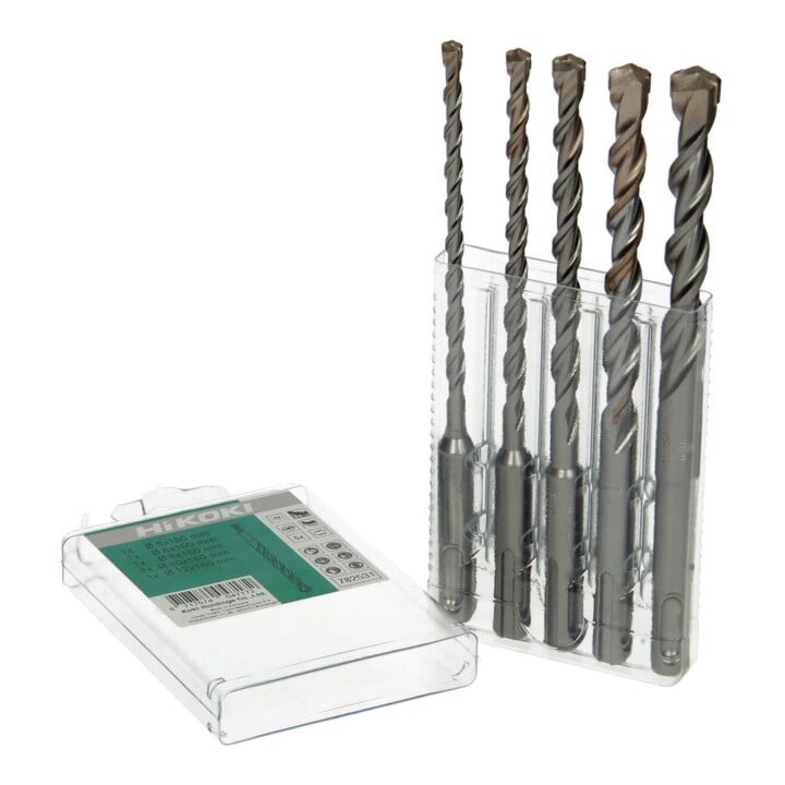 HiKOKI HM-Hammerbohrerset SDS-Plus 5-teilig 5/6/8/10/12 x 160 mm