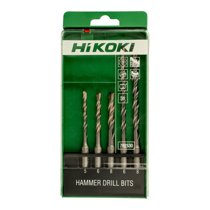 HiKOKI HM-Hammerbohrerset SDS-Plus (5-teilig) 5/6/8 x 110 mm 6/8 x 160 mm