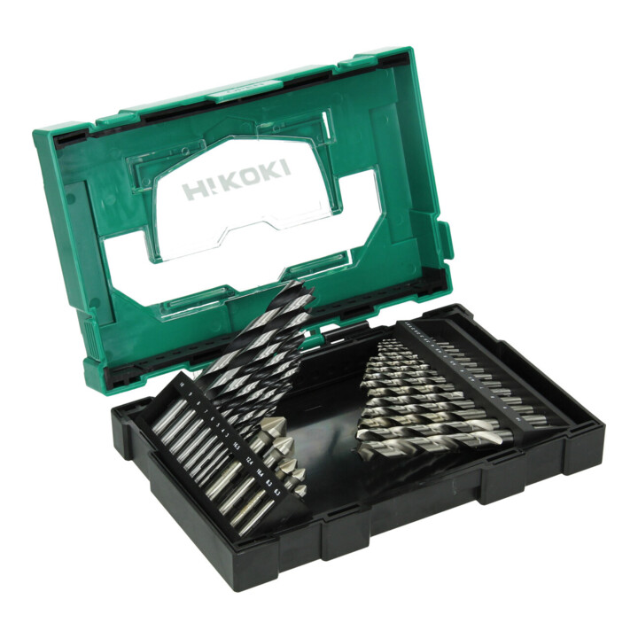 HiKOKI Jeu de forets HSS et fraises à chanfreiner, 29 pièces