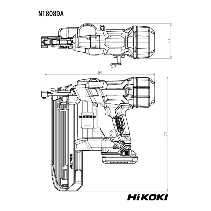 HiKOKI Klammergerät N1808DAW4Z 18V 50mm Brushless