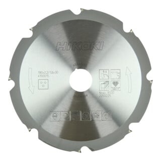 HiKOKI Kreissägeblatt PCD 190x30 z8 Flachzahn Abrasiv