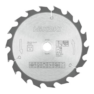 HiKOKI Kreissägeblatt TCT 190 x 20 Z18 Wechselzahn Holz