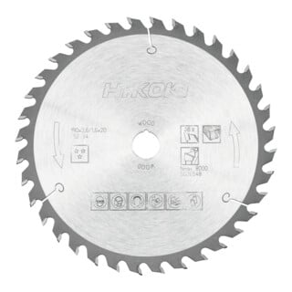 HiKOKI Kreissägeblatt TCT 190 x 20 Z36 Wechselzahn Holz
