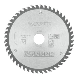 HiKOKI Kreissägeblatt TCT 190 x 30 x Z48 Wechselzahn Holz