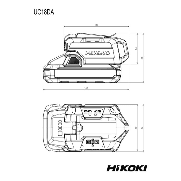 HiKOKI Ladegerät Power-Charger UC18DAW4Z für 18 V und MULTI VOLT Akkupacks